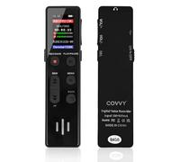 Grabadora de Voz COVVY de 64 GB - Activada por Voz, Portátil Con Reproducción - Mini Dispositivo de Grabación para Entrevista/Clase/Reunión