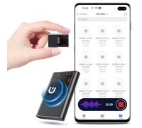Grabadora de voz de 64 GB, dispositivo de grabación de grabadora activada por voz con cancelación de ruido de IA y almacenamiento de 750 horas (64 GB)