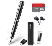 Grabadora de voz digital AI de 16 GB, grabadoras de audio activadas por voz, dispositivo de grabación de voz con reproducción, dispositivo de toma portátil con reducción de ruido, grabadora