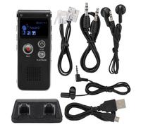 Grabadora de voz digital compacta, dispositivo de grabación HD de gran capacidad con protección por contraseña y gestión de archivos con marca de