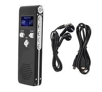 Grabadora de Voz Digital con Reducción de Ruido HD de Micrófono Dual: Dispositivo de Grabación Portátil y Reproductor de MP3 para Conferencias (32G)