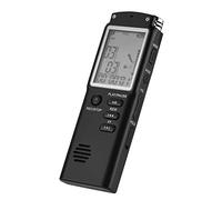 Grabadora de Voz Digital, grabadora de Voz Inteligente de 8GB/16GB máquina de Dictado de Voz HD Multifuncional con Doble grabadora de Audio Micro para grabación de conferencias (16G)