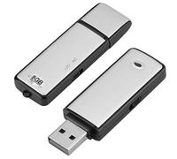 Grabadora de Voz Digital USB, Mini Grabadora de Voz Espia de 8 GB, Grabadora de Voz Pequeña Espía USB para Reuniones, Entrevistas, Conferencias, Clases, con Memoria para Varias Horas de Grabación N3