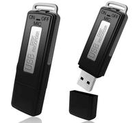 Grabadora de Voz Digital USB, Mini Grabadora de Voz Espia de 8 GB, Grabadora de Voz Pequeña Espía USB para Reuniones, Entrevistas, Conferencias, Clases, con Memoria para Varias Horas de Grabación ST-1