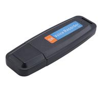 Grabadora de voz digital USB portátil y recargable (disco U) - Negro