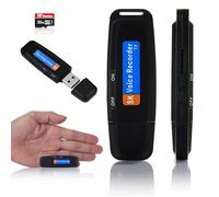 Grabadora de Voz Espia Digital con MicroSD de 32 GB incluida | Mini Grabadora de Audio Ideal para Reuniones, Entrevistas, Clases | Grabadora USB Espia Portatil con hasta 500 Horas Grabación Oculta