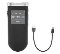 Grabadora de voz, gran capacidad de almacenamiento, diseño de cristal curvado 5D, fácil de usar para clases, estudio y escucha (80 GB).
