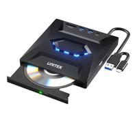 Grabadora DVD/CD externa Unitek T1037A01 con hub USB y lector SD