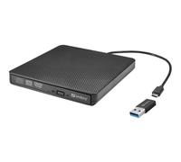 Grabadora DVD Sandberg USB-C/A Externa Negra para PC y Mac con Bandeja