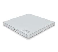 Hitachi-LG GP57EW40 Grabadora Externa DVD Unidad USB 2.0 Portátil Delgado DVD-RW CD ROM Rewriter para escritorio PC o Ordenador Portátil de Escritorio Windows y Mac OS con Conectividad de TV - Blanco