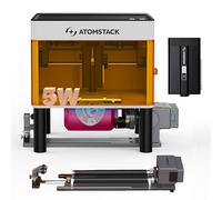 Grabadora láser dual ATOMSTACK P1 5W, máquina de grabado láser portátil 10.000 m/min, láser de diodo de 5W, láser IR de 1,2W, con rodillos giratorios de 180° R8