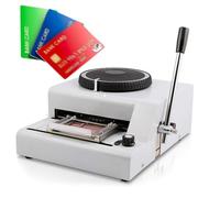 Grabadora manual de tarjetas de crédito, máquina de grabado para identificación, tarjetas VIP, incluye 30 etiquetas de aluminio para estampado personalizado, perfecto para uso personal o comercial
