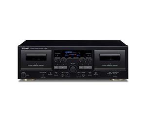 Grabadora Teac W-1200 Cassette Doble USB Micrófono Salida Digital Negra