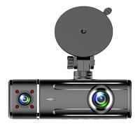 Grabadoras de conducción con pantalla frontal interior y trasera con función WiFi, alta resolución, gran angular, cámara de salpicadero de doble lente