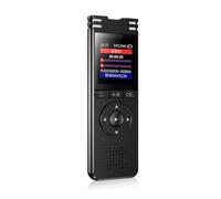 Grabadoras de voz de 32 GB y 64 GB con batería larga y 1 clic, grabadoras de video de sonido de pantalla grande para estudiantes y periodistas, video con reproducción