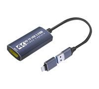 Grabadores de video HDTV de múltiples dispositivos, entrada 4K60Hz, salida USB 3.0, soporta transmisión de llamadas de conferencia y sistemas, tarjeta de captura de transmisión en vivo con adaptador