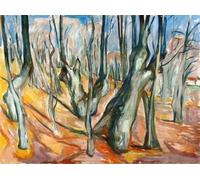 Grabados de Edvard Munch《Bosque de Olmos en Primavera》por Edvard Munch Póster Arte Abstracto de Pared Cuadro Cuadro Cuadro de Lienzo de Paisaje Para Decoración del Hogar 60x50cm Sin enmarcar