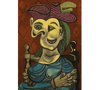 Grabados de Pablo Picasso《Mujer sentada en una silla》por Pablo Picasso Póster Arte abstracto en la pared, Imágenes de personas, pintura en lienzo para decoración del hogar 50x60cm Sin enmarcar