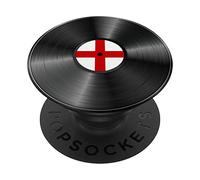 Grabar Audio de Vinilo música Vintage con Bandera de Inglaterra PopSockets PopGrip Adhesivo