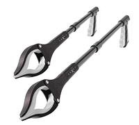 Grabber Reacher Tool - Paquete de 2 - Versión actualizada larga 19/32 pulgadas plegable palo de recogida - Agarre fuerte punta magnética ligero recogedor de basura herramienta de agarre para personas