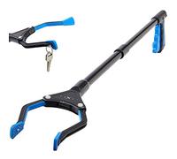 Grabber Reacher Tool, [versión actualizada] Palo de recogida plegable de acero largo de 32 pulgadas con punta magnética de agarre fuerte para estantes de tiendas, herramienta ligera para recoger