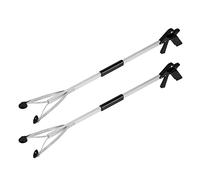 Grabber Tool - Herramienta de agarre con ventosa de 32 pulgadas de aluminio resistente, paquete de 2, herramienta de recogida de alcance plegable y ligera, agarradores de agarre para ancianos,