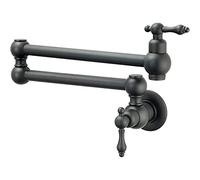 Grabeto de Relleno de Maceta de macetas montada en la Pared de la Pared con los Brazos giratorios de Doble articulación 2 manijas de la Cocina Grifo de Agua fría, c (c)