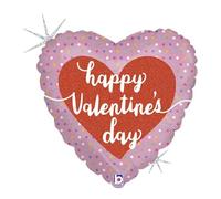 Grabo ABC18 Happy Valentines Day - Puntos pastel (46 cm)