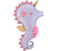 Grabo Balloons - Globo de aluminio para hipocampo mágico 52 x 90 cm, color lila