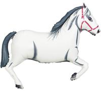 GRABO Betallic F15774 - Globo de Aluminio 36" Pulgadas - Caballo, Blanco