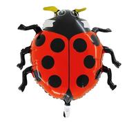 Grabo Shape - Globo de aluminio con diseño de mariquita, 58 cm