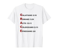 Grace Acrostic - 5 Christian Faith Bible Verse Scriptures Camiseta