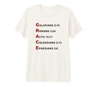 Grace Acrostic - 5 Christian Faith Bible Verse Scriptures Camiseta Premium