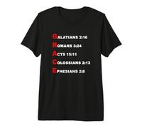 Grace Acrostic - 5 Christian Faith Bible Verse Scriptures Camiseta Premium