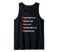 Grace Acrostic - 5 Christian Faith Bible Verse Scriptures Camiseta sin Mangas