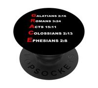 Grace Acrostic - 5 Christian Faith Bible Verse Scriptures PopSockets PopGrip Adhesivo