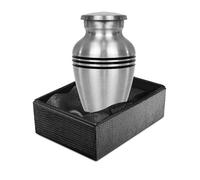 Grace and Mercy - Urna pequeña de Recuerdo para Cenizas humanas de Peltre - Cantidad 1 - Una Hermosa urna Humilde y reconfortante de Calidad para Compartir restos de Tus Seres Queridos - con Funda de