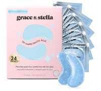 Grace and Stella Contorno de Ojos - Reducen Ojeras, Bolsas y Arrugas - Parches Ojos Premiados Veganos, No Testado en Animales [24 Pares, Azul]