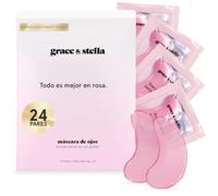 Grace and Stella Parches Ojos Bolsas y Ojeras para Reducir Ojeras, Bolsas, Arrugas - Parches Ojos de Gel, Cuidado Personal Vegano No Testado en Animales [24 Pares, Pink]