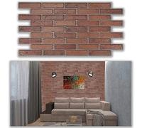 Grace Baltic - Paneles de pared 3D para decoración de pared interior no adhesivos, finos y elásticos, de PVC, Oro (10 piezas / 4.6 m2) (16, Ladrillo Natural)