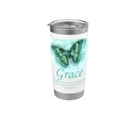 Grace Bible Verse: Women’s Christian Faith Ephesians 2:8 Vaso térmico de acero inoxidable de doble pared