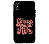 Grace Found Me Here Cita Religiosa Fe Cristiana Carcasa para iPhone X/XS