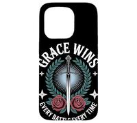 Grace GANA Cada Batalla Christian Streetwear Carcasa para iPhone 15 Pro