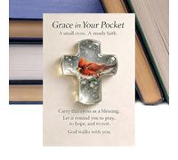 Grace In Your Pocket - 2D Acrylic Crucifix Keepsake, Christian Cross Spiritual Token, Lightweight Faith Charm | Portable Religious Gift For Men Women Adults Travel Church Family Daily Devotion Meditat