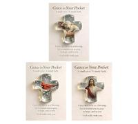 Grace in Your Pocket,2D Acrylic Easter Crucifix Souvenir - Portable Praying Crosses,for Adults Easter Home Travel Family Church Spiritual Seekers Daily Devotion Meditation Colleagues Employees