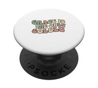 Grace IS The Only SOLULU - Divertido diseño de fe para Cristianos PopSockets PopGrip Adhesivo