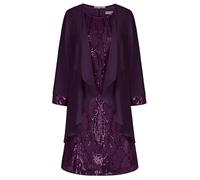 GRACE KARIN Conjunto de Fiesta para Mujer Vestido de Lentejuelas sin Mangas con Chaqueta Elegante