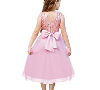GRACE KARIN Vestido de Tul con Lentejuelas Brillantes para Niñas Vestido de Princesa para Fiestas y Bodas Vestido de Niña de las Flores para Ocasiones Especiales, rosa claro, 8-10 años