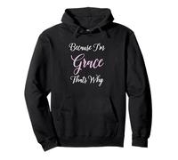 Grace Name Personalizado Mujer Lindo Rosa Negro Hermana Niña Sudadera con Capucha