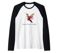 Grace Over Grind Soft Life Motivación para el Bienestar de Las Mujeres Camiseta Manga Raglan